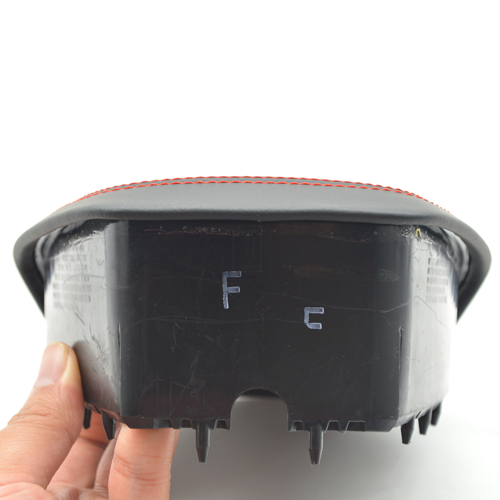 For Audi A6 C8 red white black leather Steering wheel decorative cover painting black