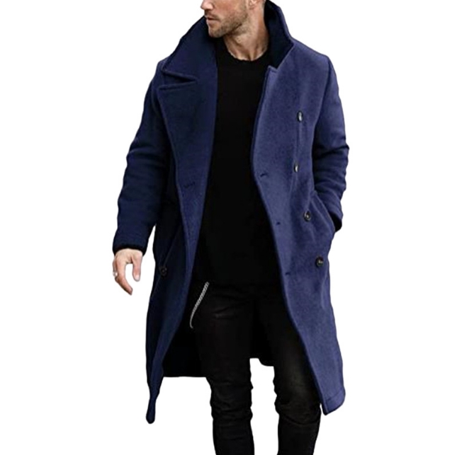 Men's Thick Tweed Coat - Single-Breasted Amazon Burst Style Jacket