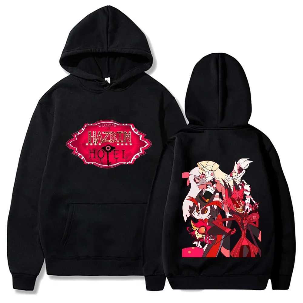 2024 Funny Hazbin Hotels Hoodie Alastor Print Sweatshirt Men Women Hazbin Hotels Anime Clothes Hoodie Y2k Strtwear Hoodies X241216