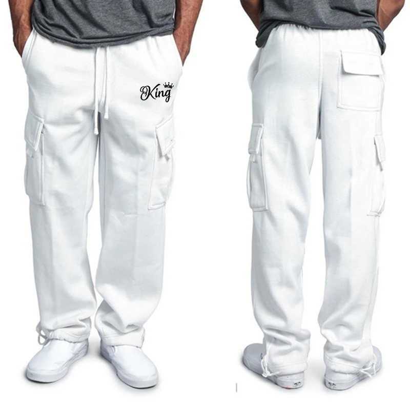 Men Cargo Pants New Fashion Men Jogger Pants Men Fitness Bodybuilding Gyms Multi-pocket Sweatpants for Seasons X2503191
