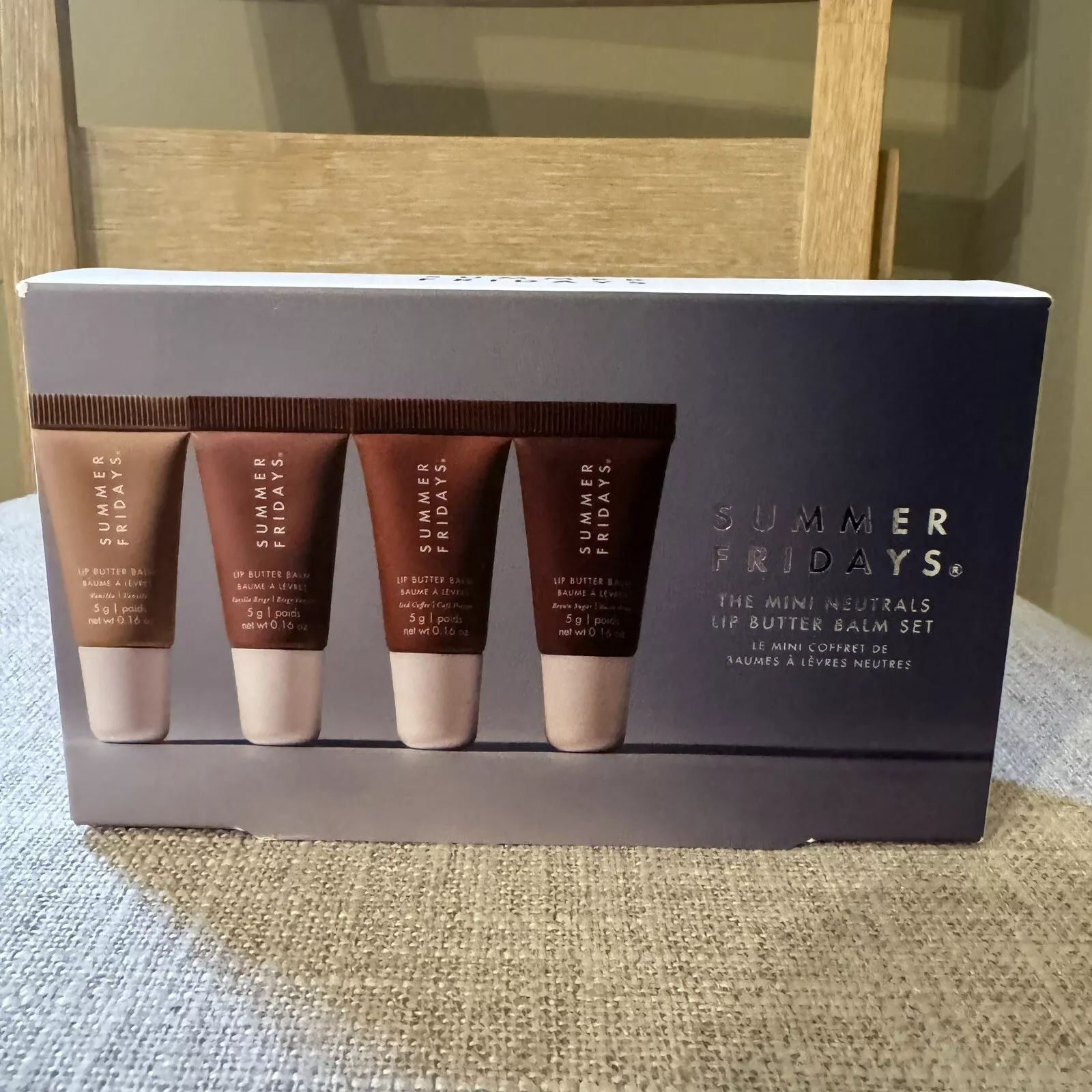 New Make up Summer Fridays gloss 4pcs Lipgloss 5g set Mini Makeup Gift Box Moisturize Smooth Oil Jelly Lipsticks Beige Vanilla Brown Sugar 4 colors Ki