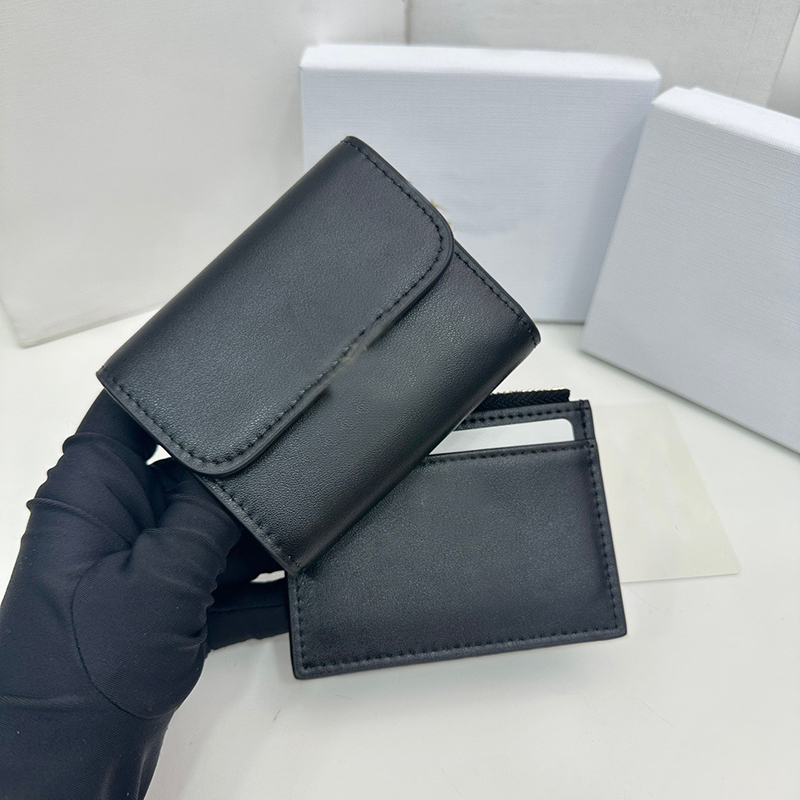 Fashion Designer Women's Wallet Elegant Classic Leather Credit Card Holder Wallet Luxury Designer Sleek Coin Purse high Quality Short Handbag With Box