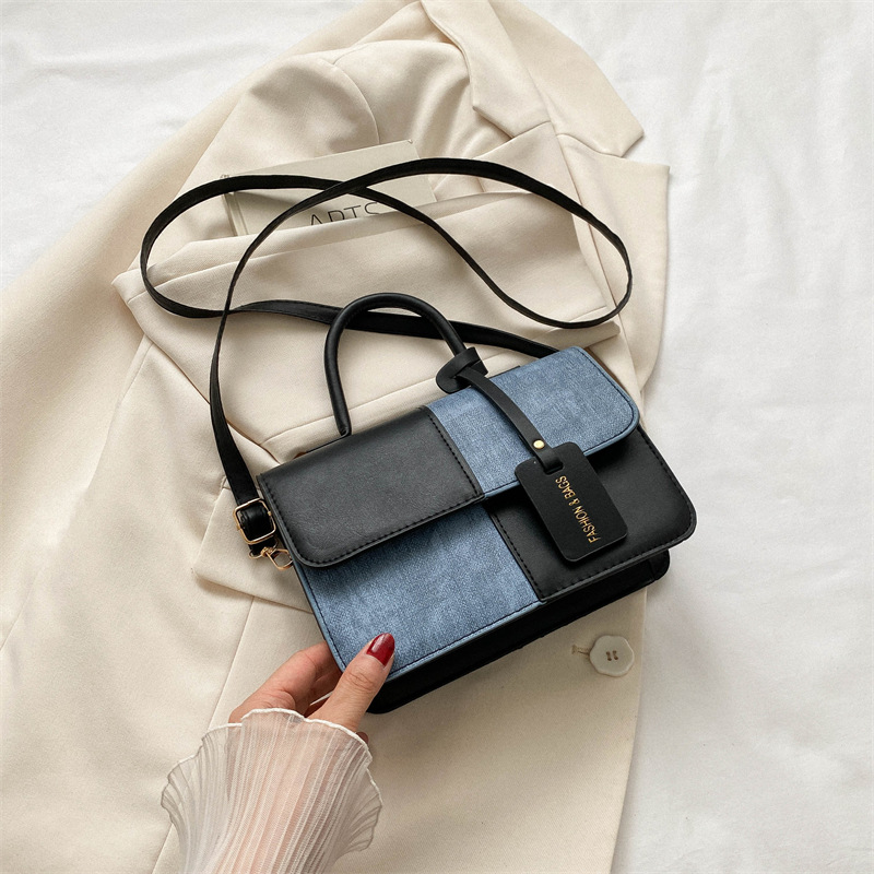 2025 new Free shipping designer bags for womens black white brown pink Fashion splicing texture diagonal cross bag