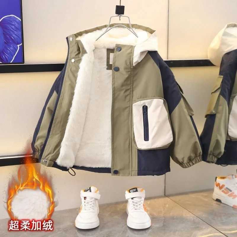 Boys Coat Cotton Jacket Windbreak Outerwear 2024 Sport Winter Autumn Thicken Warm Skiing Christmas Gift Childrens ClothingXJ241214