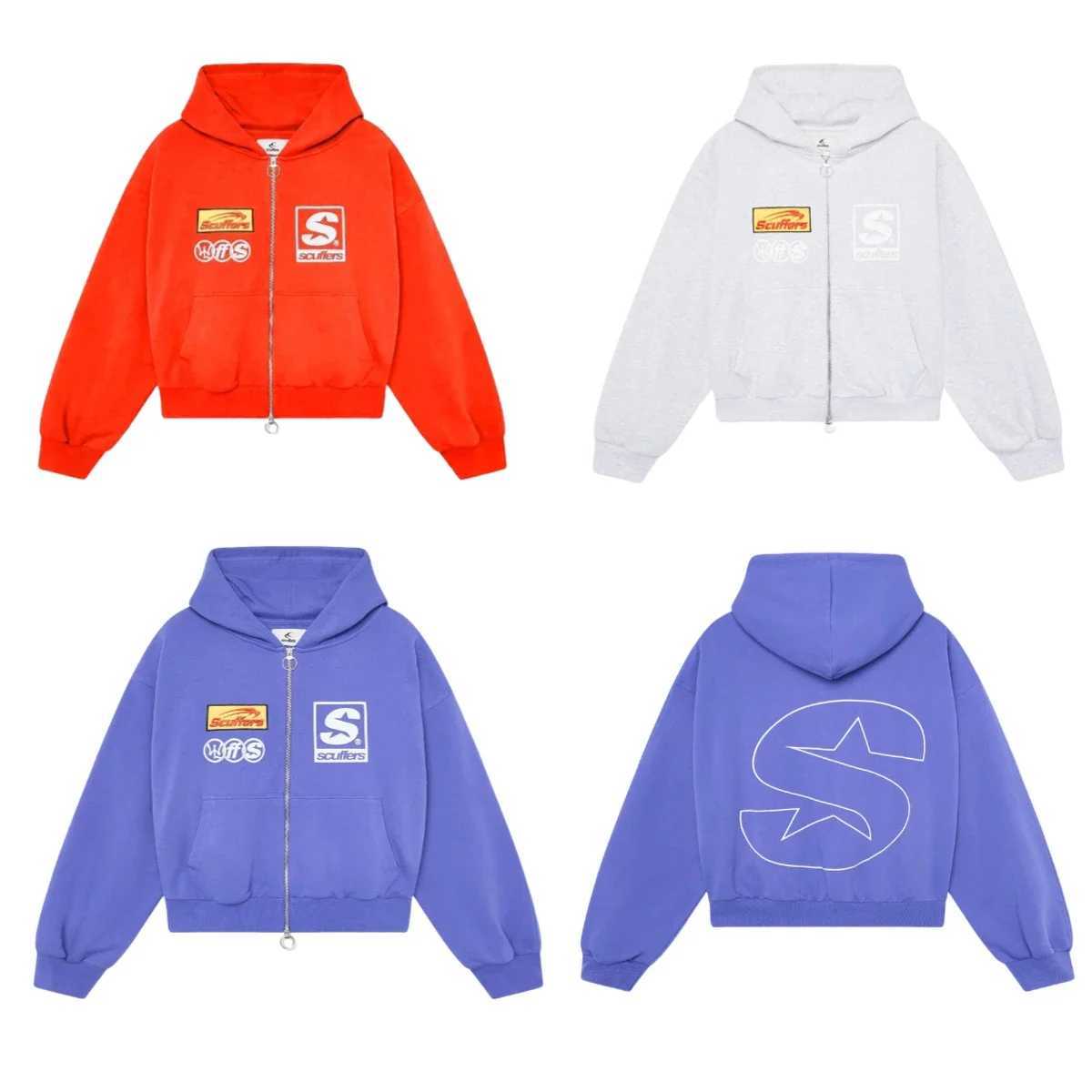 High Strt Harajuku Mens and Womens Simple Letter Zipper Hoodies y2k Winter Punk Garbage Temperature Casual Retro Trendy Top X241216