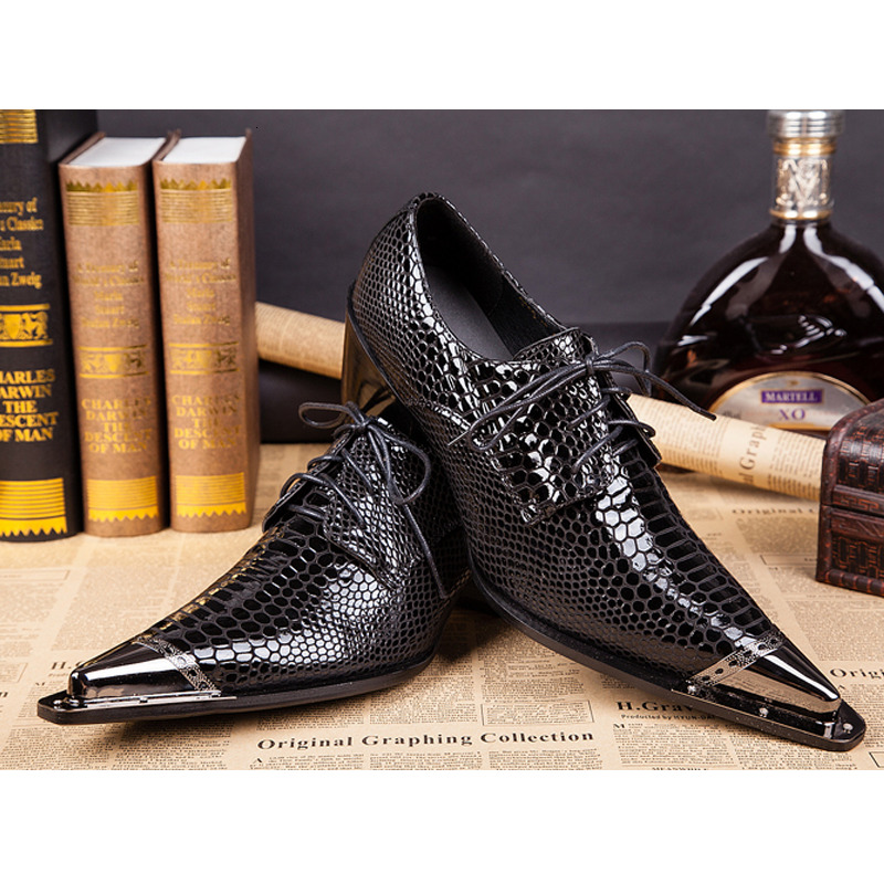 Autumn Male Trend Tip Serpentine Cowhide Formal Wear Leather Man Frenulum Ventilation Popular Men's Wedding Shoes