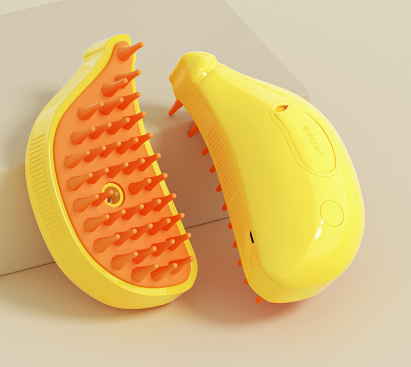 pet bath brush with water dispenser soft silicone grooming tool for cats and dogs