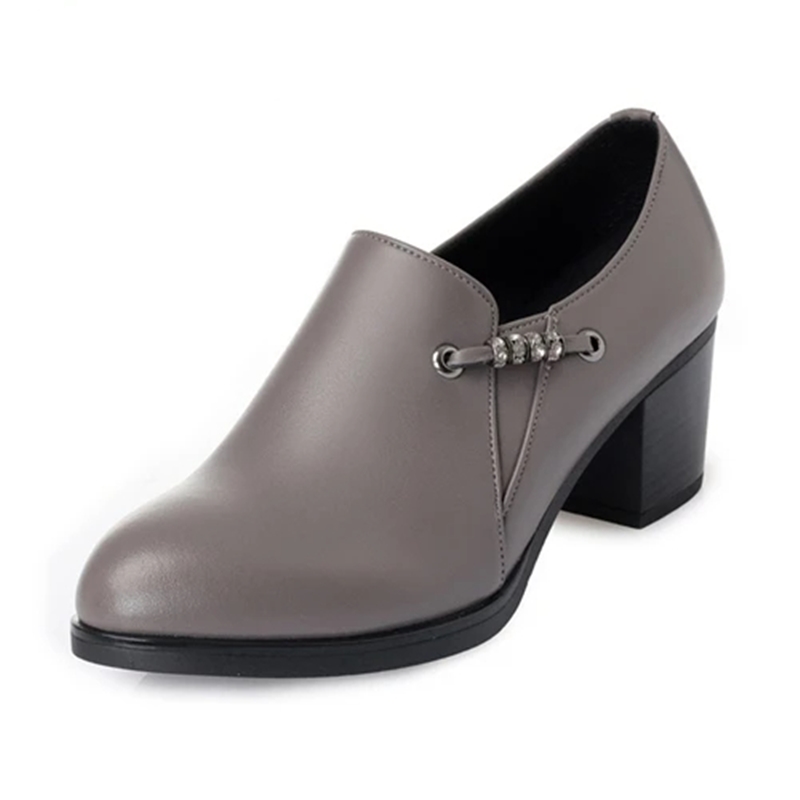 AIYUQI Autumn Genuine Leather Women Office Shoes High-heeled Sexy Women Dress Shoes Big Size Women Party Shoes