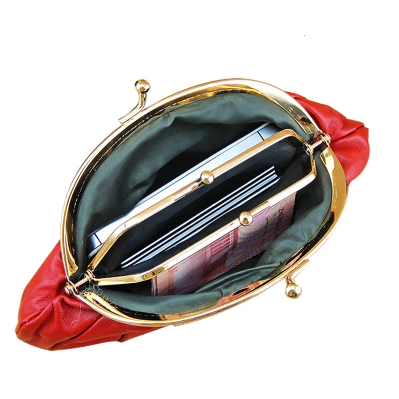 BELLO TUTTI Original Mini Coin Wallet Key Wallet Womens Card ID Bracket Wallet Mens Metal Buckle Leather Sheepskin Bag 241212