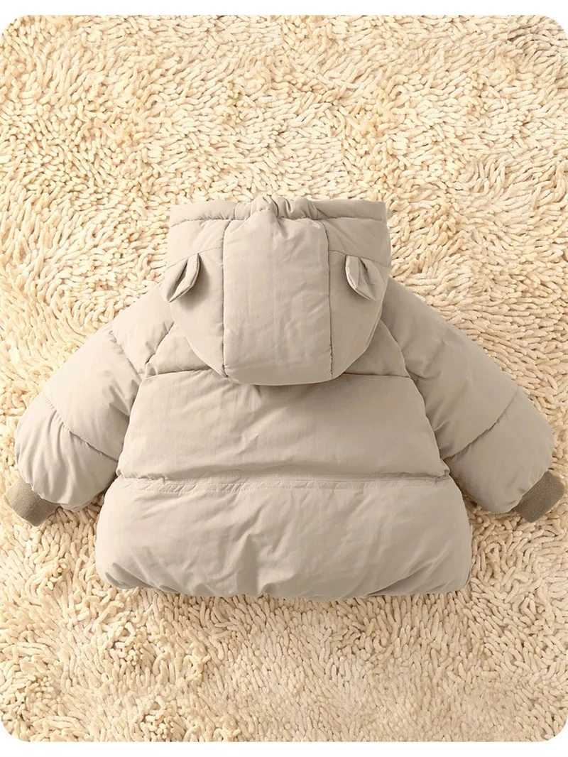 Boys Padded Down Jackets Girls Thick Warm Coats Children Hooded Outerwear Children Clothing Baby Fashion Kids Zipper ParkaXJ241214