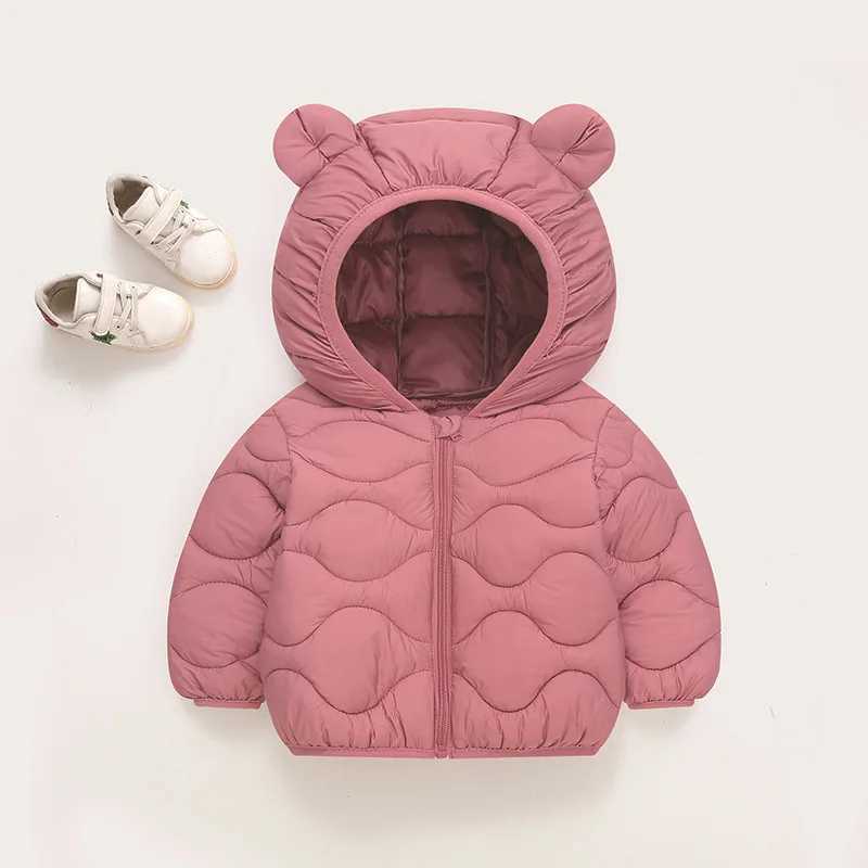 2 3 4 5 6 Years Baby Boys Jacket 2024 Winter Autumn New Solid Color Thick Keep Warm Hooded Coats For Girls Cotton Down OuterwearXJ241214