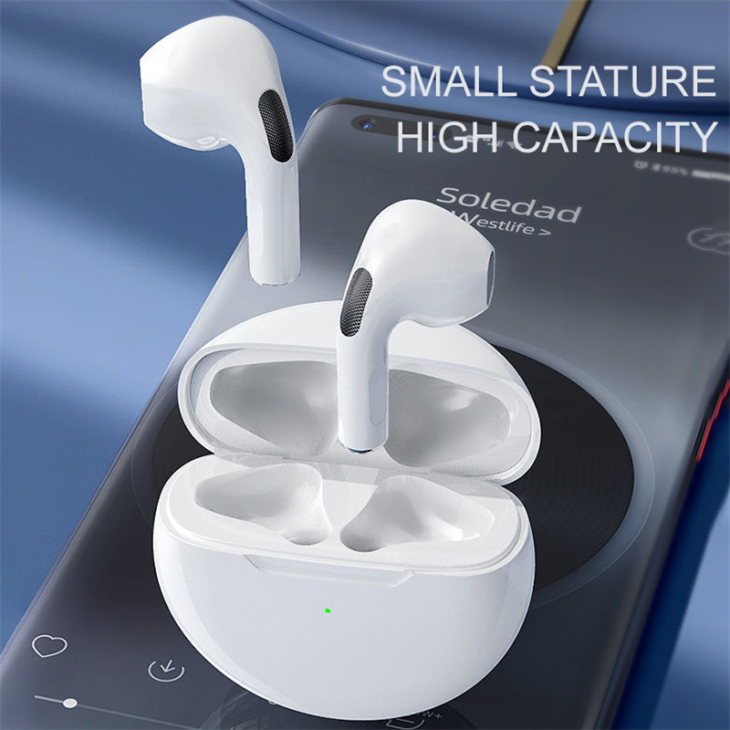 Pro6 HiFi Bluetooth Earphone IPX5 Life Waterproof Wireless Headphones For iPhone Xiaomi Headset HD Mic Call ht38 J6 Pro 6 Earbuds Long Standby