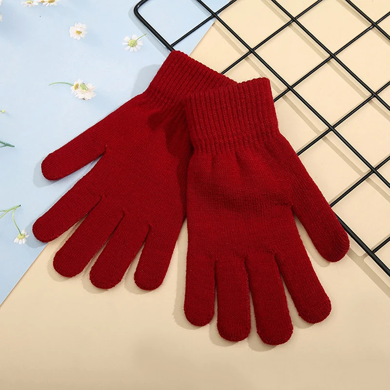 Winter Knitted Gloves Mens and Womens Touchscreen Warm Cold resistant Full Finger Korean style Fully Matched Bicycle Wool 241212