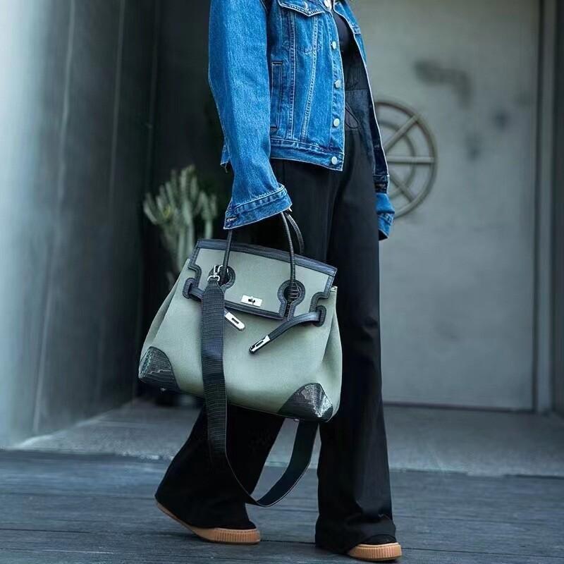 New Large Capacity Handbag PU Leather High Quality Retro Canvas Large Women s Shoulder New Fashion Designer Crossbody Bag bag