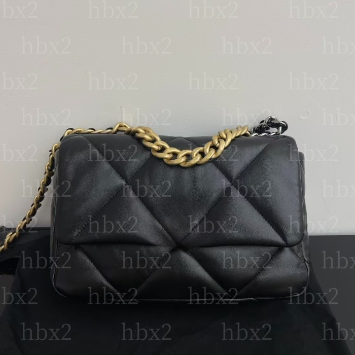 New luxury Designer Bag Shoulder Chain Clutch Flap 19 Handbag ed Totes Bags Wallet Check Velour Thread Purse Double Letters Solid Waist Square Stripe Women Handbag