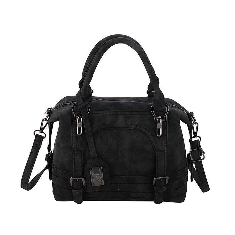 Women's frosted shoulder crossbody bag, large capacity women's handbag, Boston women's bag 241215