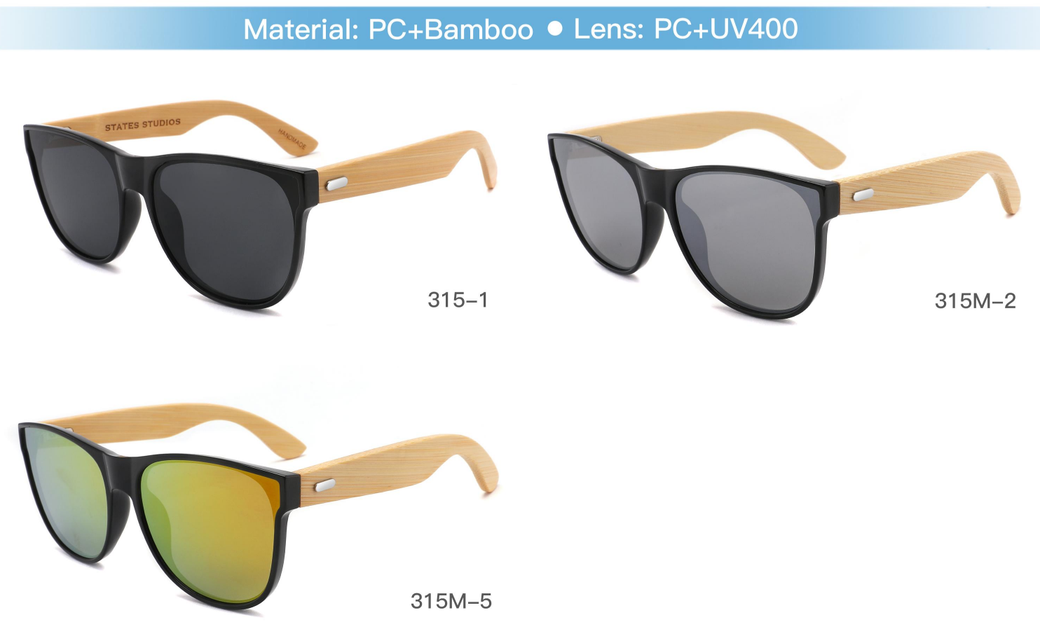 Fashion sunglasses Wayfarers Polarized glasses and Classic Style Stylish HD Lenses Polarized Optical Glass Lenses toprb PC frame wooden glasses feet