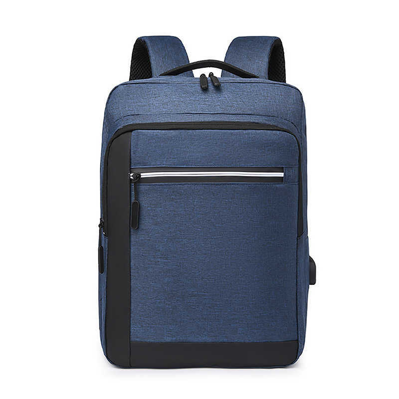 Business Computer Bag Large Capacity Travel Bag Simple Design Mens High School Student Backpack Usb Rechargeable Casual Backpack 240920