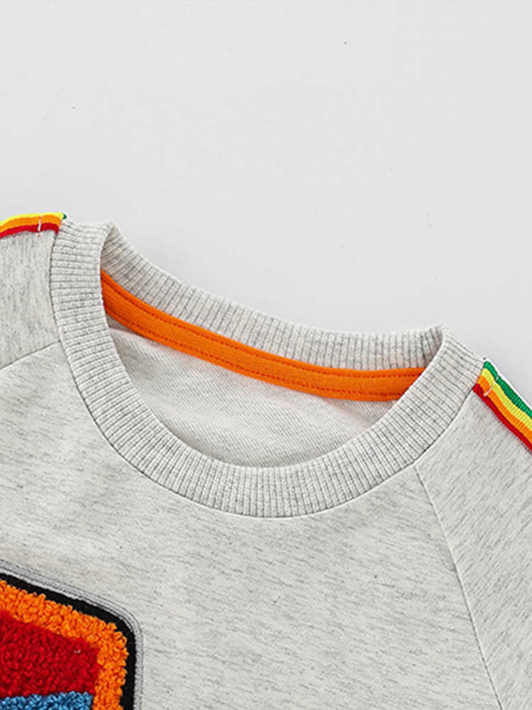 Hoodies Sweatshirts Children's Hoodie Autumn New Children's Long-sleeved Bottom Shirt Casual Crew-neck Children's Clothing T241216