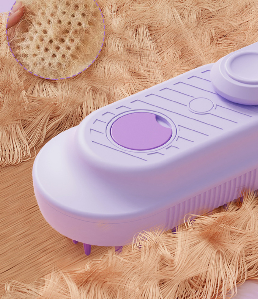 Pet Bath Sprayer Brush Electric Dog Cat Grooming Comb Massage Cleaning Tool
