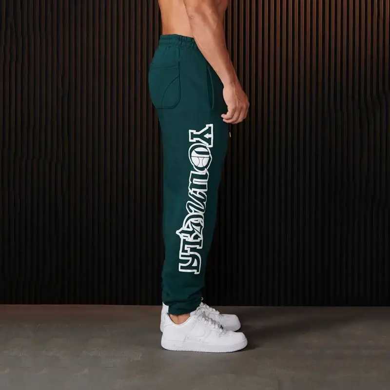 American style YA mens sports pants spring and autumn jogging fitness center cotton printed casual pants mid waist drawstring pants X241216