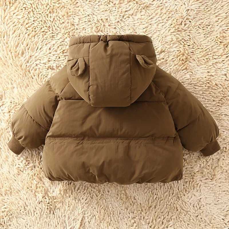 Boys Padded Down Jackets Girls Thick Warm Coats Children Hooded Outerwear Children Clothing Baby Fashion Kids Zipper ParkaXJ241214