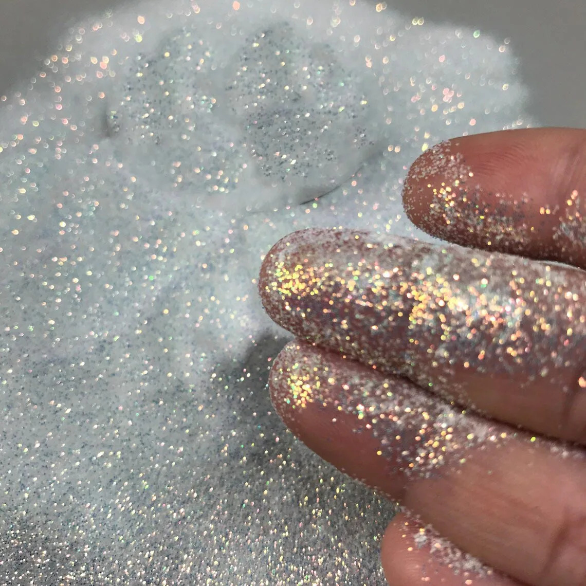 50g white iris fluorescence ultrafine flash dust fine holographic 241213