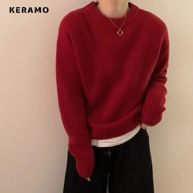 2024 Autumn Winter Elegant Retro Grey Vneck Knitted Long Sleeve Gyaru Floral Womens Casual Solid Color Sweater 241211
