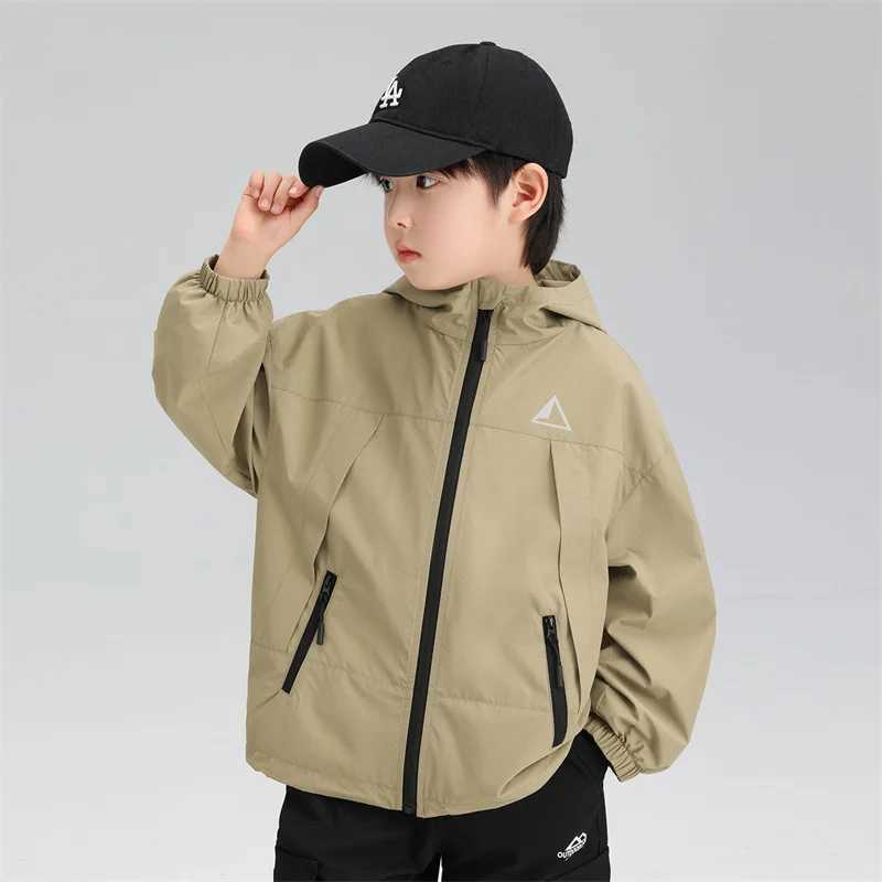Boys Coat Jacket Cotton OuterwearWindbreak 2024 Zipper Spring Autumn Overcoat Sport Teenagers Childrens Warm ClothingXJ241214