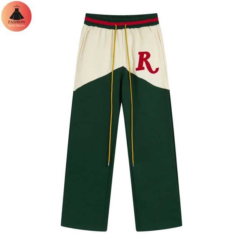 24SS Latest Embroidery Print Letters Luxury Sweatpants High Quality Colorblocking Cotton Mens Womens Casual Pants With Tags X241216