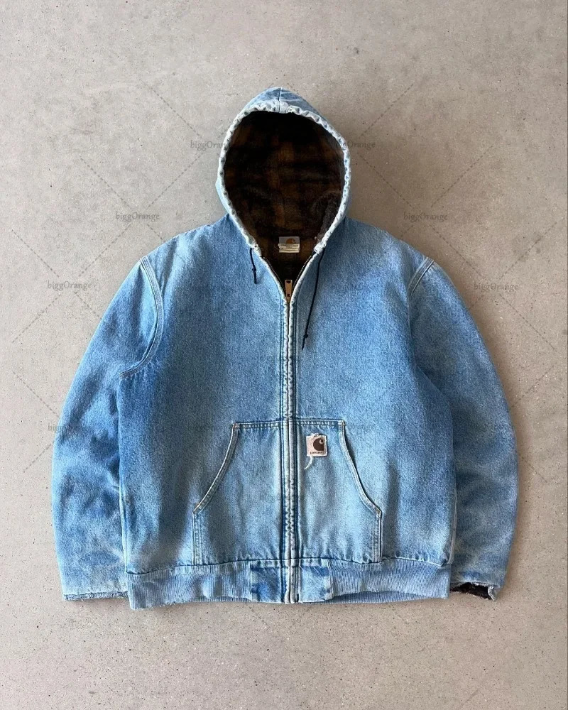 American Street Hiphop Trendy Casual Loose Zipper Hoodie Men Y2K Retro Harajuku Fashion Versatile Oversized Sweatshirt 241216