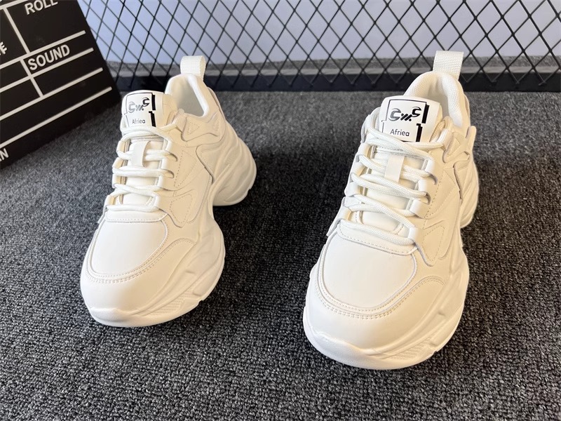 Thick soled daddy shoes women 2024 spring new small height shoes all casual outdoor sports shoes