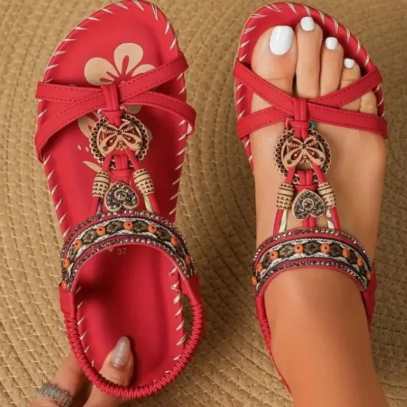 Plus Size Shoes for Women 3543 Summer Fashion Comfortable Round Toe Platform Sandals Zapatos De Mujer 241213