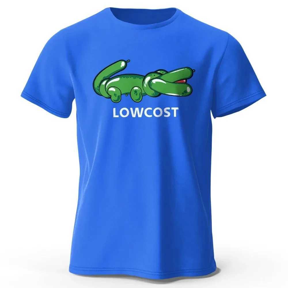 Green Crocodile Print T-shirt Lowcost Crocodile Funny Graphic Mens Short Sleeve Oversized Tee Shirt Men Woman Clothing Summer W241216