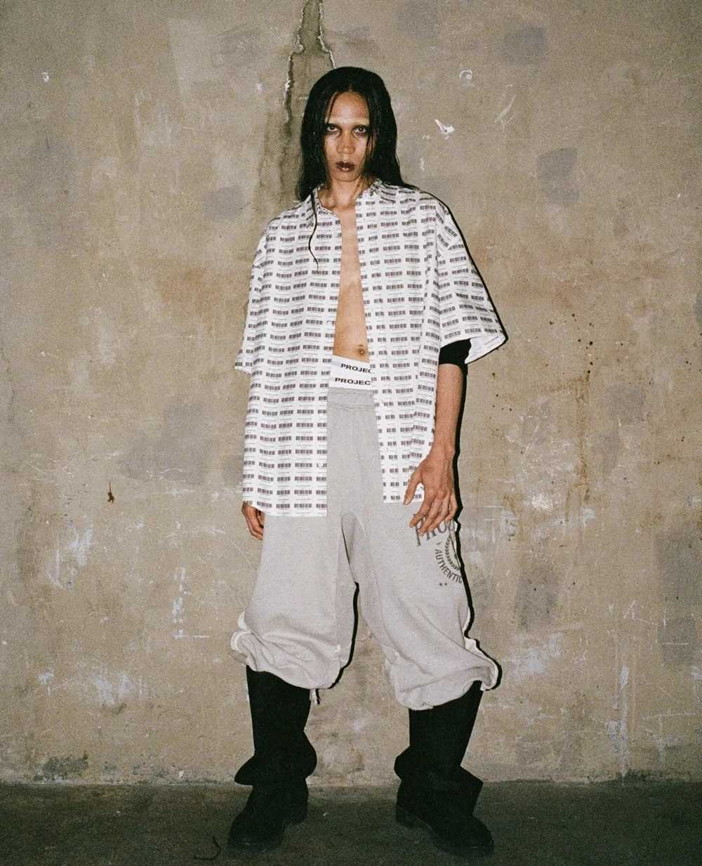 Yao888 casual fashion cotton loose retro pants splicing work cut floor length Trouser mens super street sports pants X241216