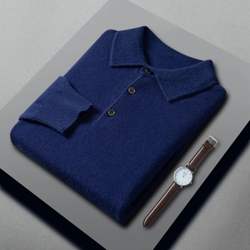 Zocept s autumn and winter soft knit shirt solid color lapel cashmere sweater mens zipper 241211