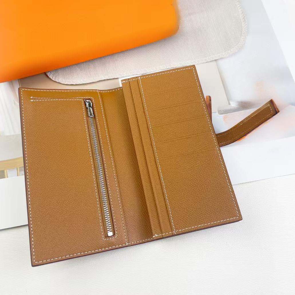 Real Cow Leather Long Wallets Evening Party Clutches Fashion High Quality Purses And Handbags Card Holders Zipper Pocket Money Change Pouch Bag With Gift Box 2968