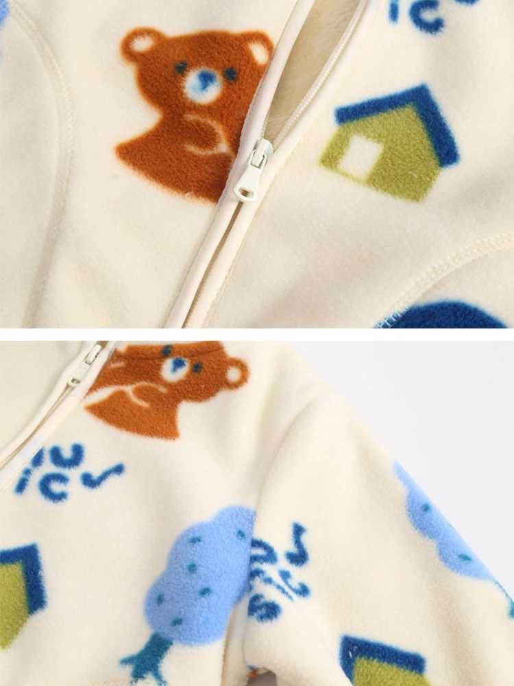 Boys Polar Fleece Jackets Girls Clothing Autumn Winter Thermal Coats Zipper Outerwear Children Long Sleeve Clothes 1-8TXJ241214