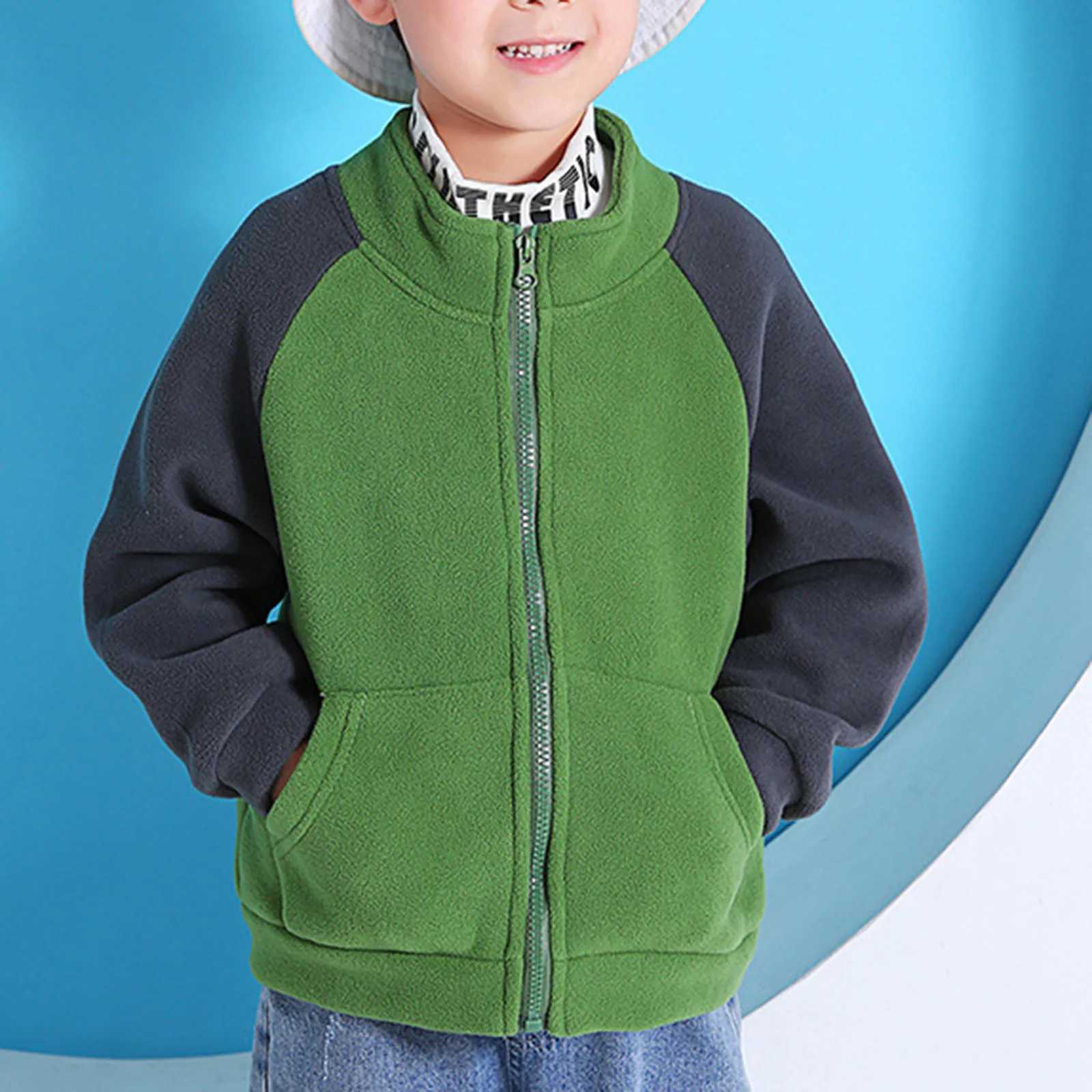 Girls Size 5 Clothes Kids Boys Girls Full Zip Polar Fleece Jacket Toddler Coat Long Sleeve Big Girls ShirtsXJ241214