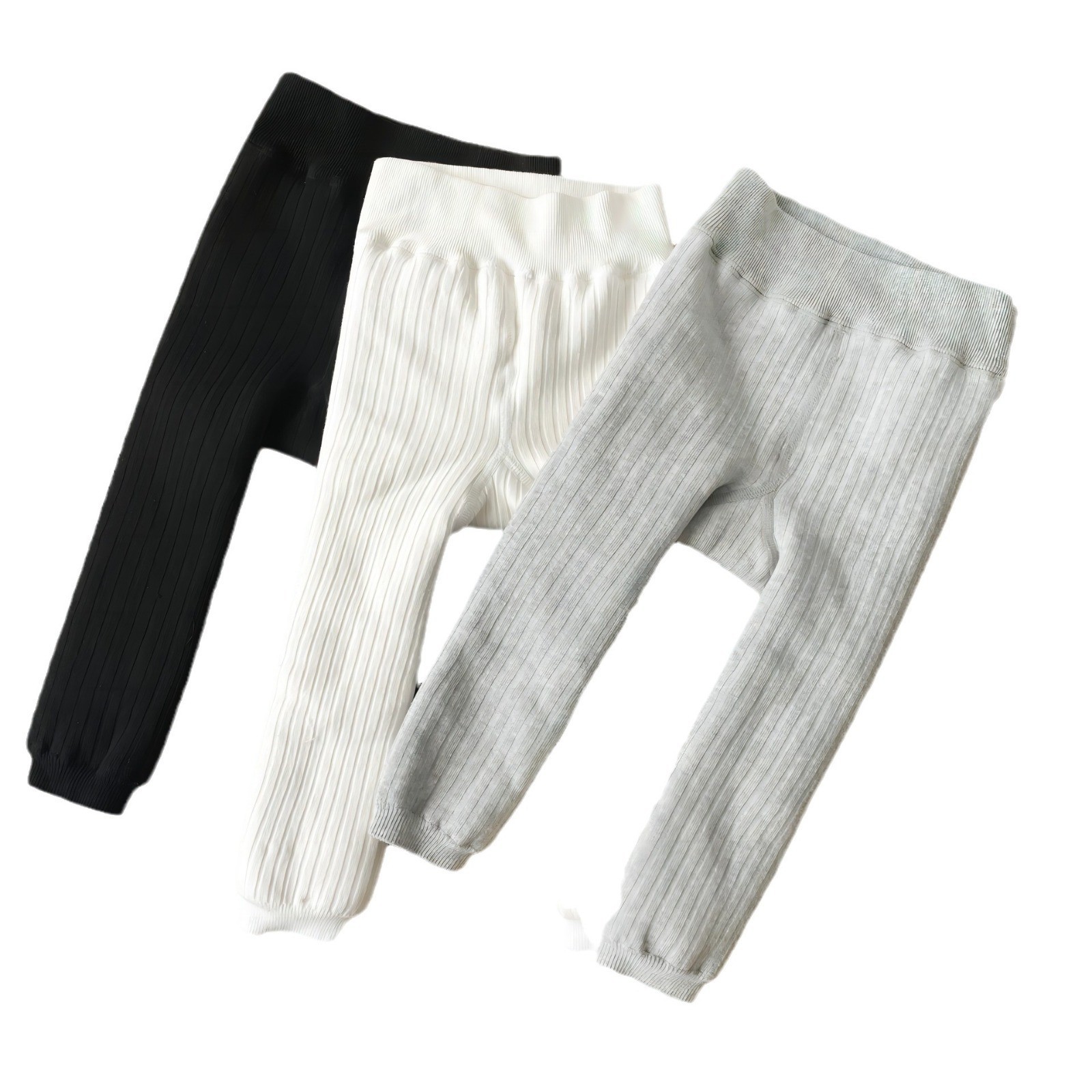 Trousers Autumn And Winter Vertical Stripes With Thick Cloud Fleece Leggings For Girls To Keep Warm Childrens Pantyhose Outerwear Cro Otztb
