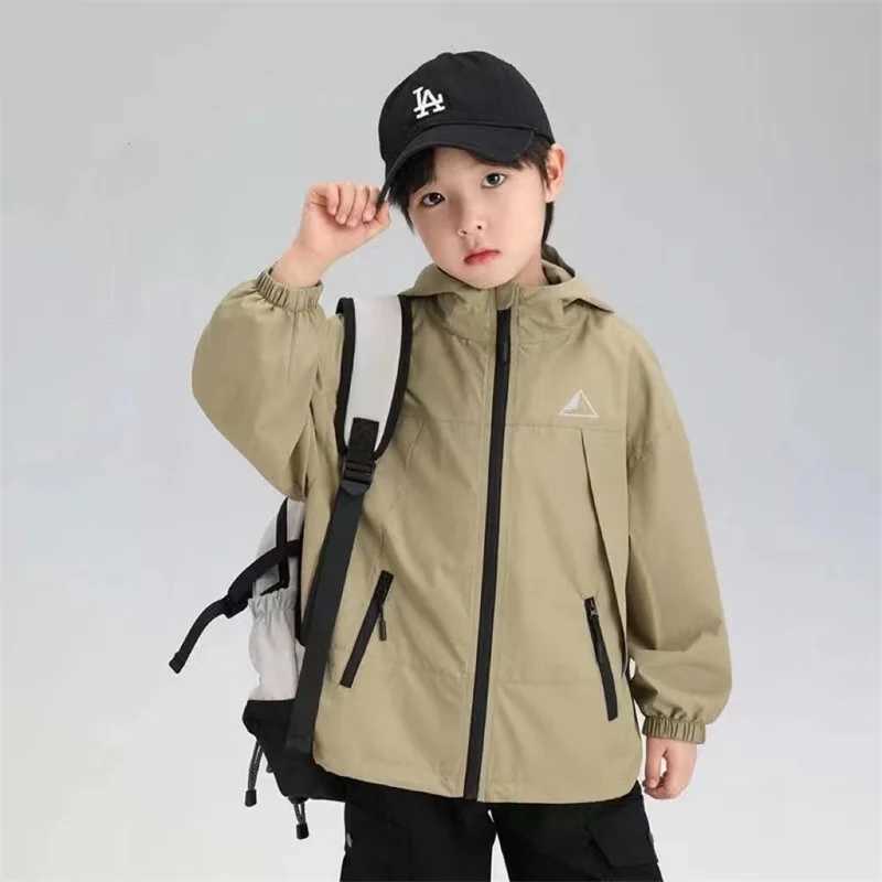 Boys Coat Jacket Cotton OuterwearWindbreak 2024 Zipper Spring Autumn Overcoat Sport Teenagers Childrens Warm ClothingXJ241214