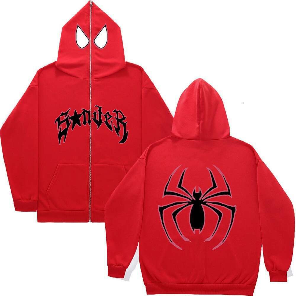 Dark Sports Casual Men and Women Gothic Couple Harajuku Large Size Spider Hoodie Sweatshirt