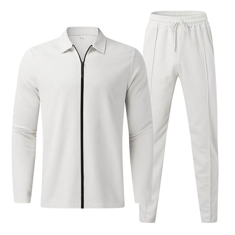 Casual Mens Sporty Trackset with Long Sleeves and Front Pocket Detail - Modern Loungewear Design