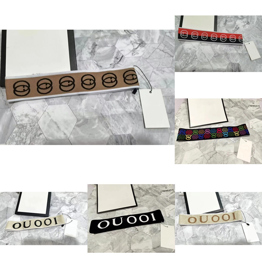 Elastic Headband for Women and Men Top Quality Letter Black White Candy Color Hair Bands Head Scarf For Headwraps Hat accessories Classic Jewelry Love Gifts