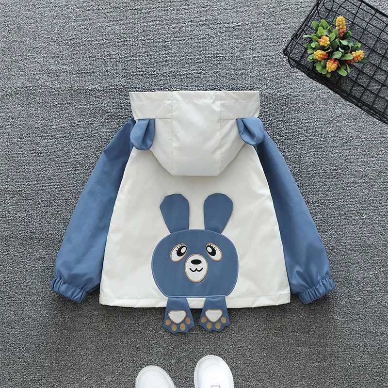 2024 Spring and Autumn boy Childrens Leisure printing Pocket Round neck Zipper Coat Childrens ClothingXJ241214