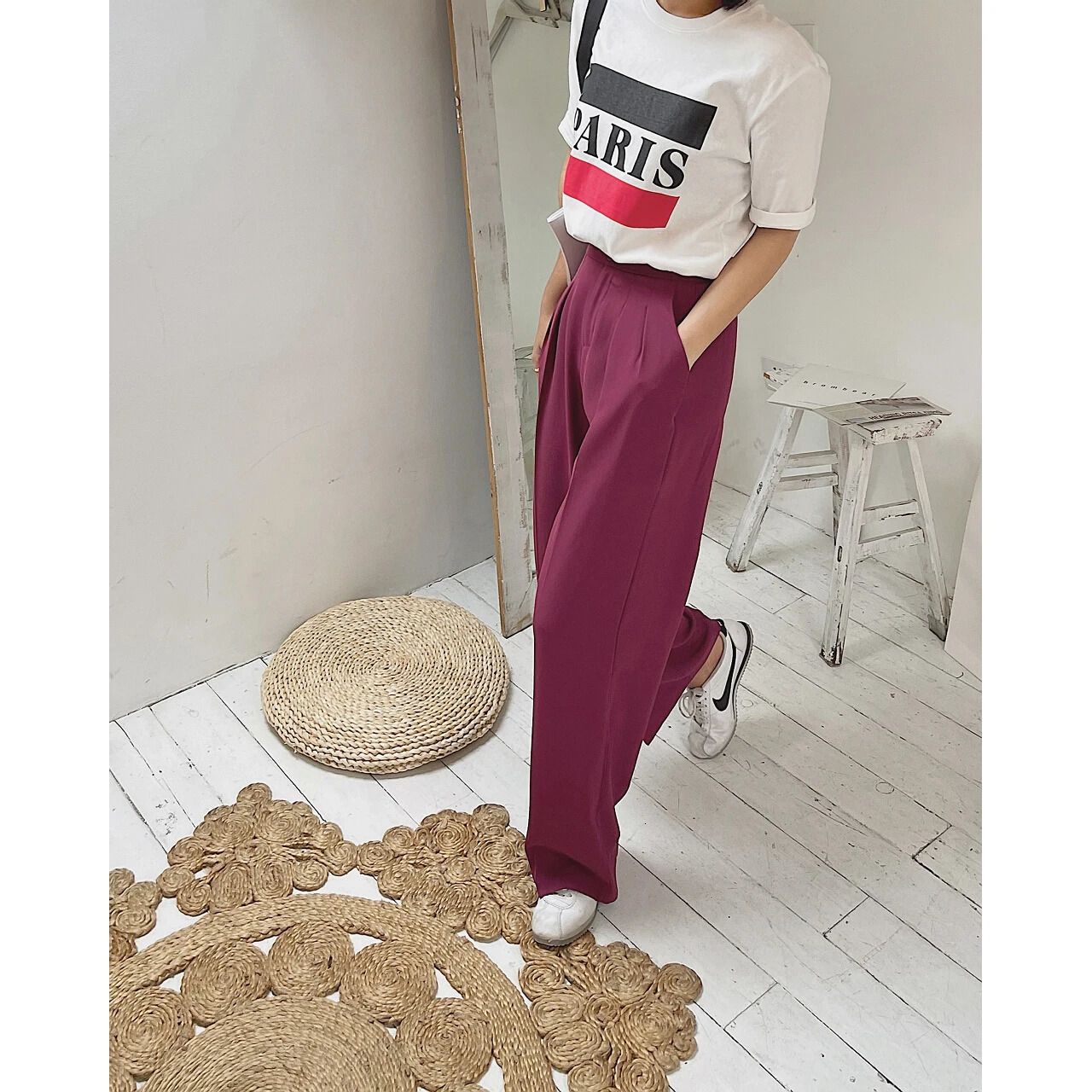 Y2k Womens Pants Cargo Trouser Set City Jeans Korean High Waist Wide Leg Street Clothing Oem Pink 241214