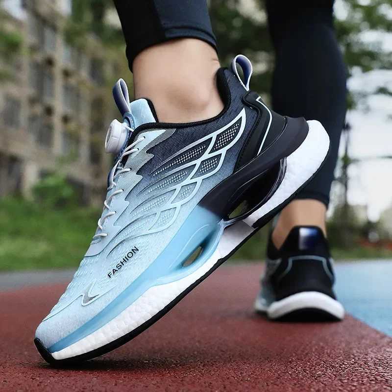 Men Rotary Buckle Running Shoes Women Reflective Outdoor Jogging Sneakers INS Chunky Sports Zapatillas Anti-Slip Unisex FootwearC241216
