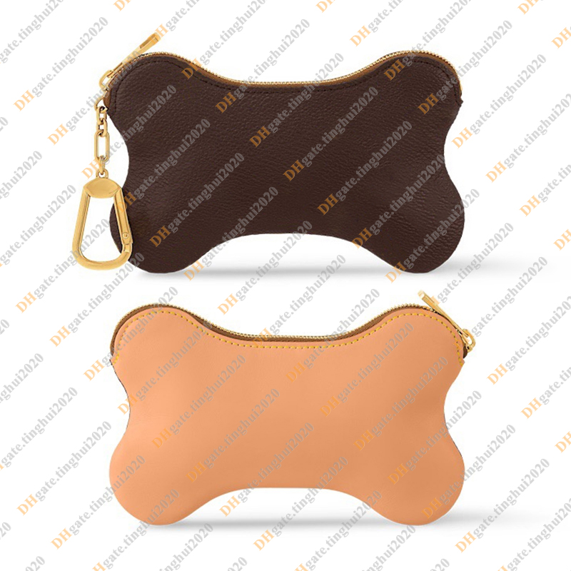 Unisex Fashion Casual Designer Luxury Bone Key Pouch Wallet Coin Purse Business Card Holder Credit Card Holder TOP Mirror Quality M12616 Pouch Purse