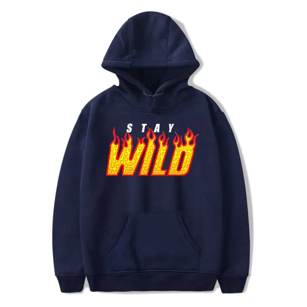 Ben Azelart Stay Wild Merch Hooded Drawstring Pocket Sweatshirt for Men and Women YouTube Pullover X241216