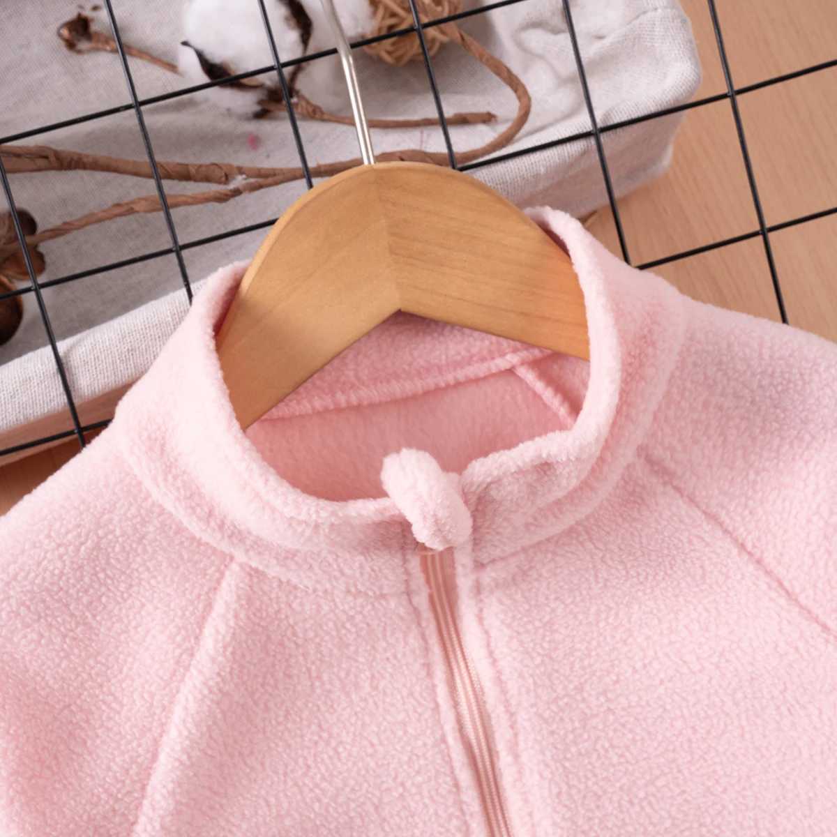 2024 Infant Toddler Zip Jacket Autumn Fashion Childrens Clothing Casual Boys and Girls Long-sleeved Cardigan Thickened and WarmXJ241214